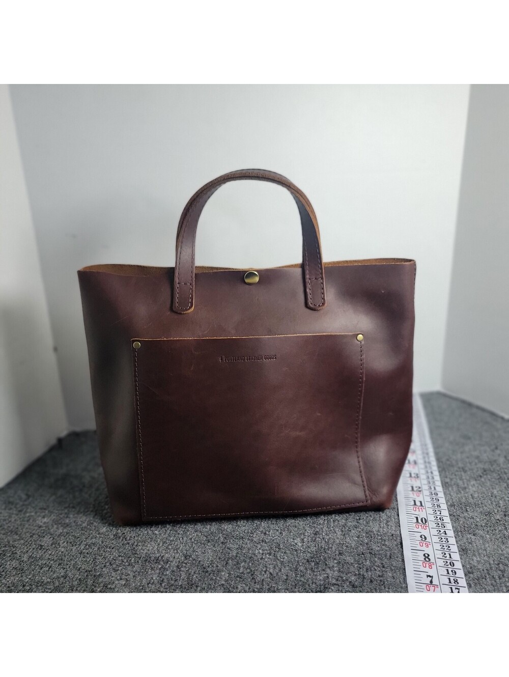 Portland Leather Goods Classic Tote Bag in Nutmeg Full Grain Leather